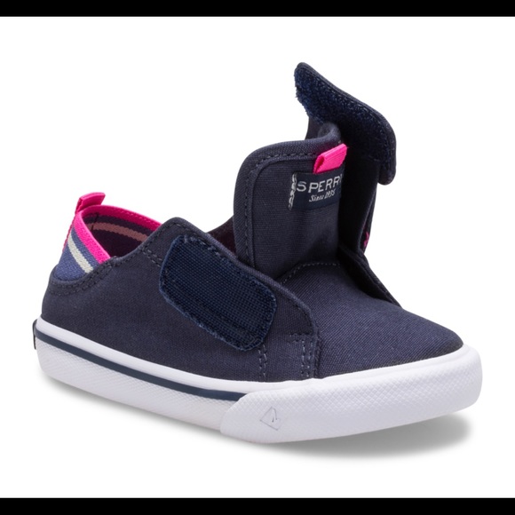🌊 🚤 🌸 SPERRY HY-PORT JR GIRLS CASUAL SHOES in NAVY 🌊🌸 - Picture 3 of 5